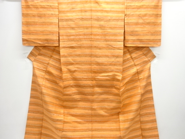 JAPANESE KIMONO / HITOE / MAWATA TSUMUGI / WOVEN STRIPE